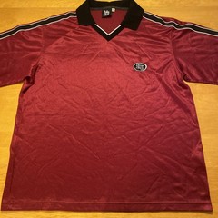 Rollin Hard Shirt Red V Neck Collar Size XL Made In USA Vintage