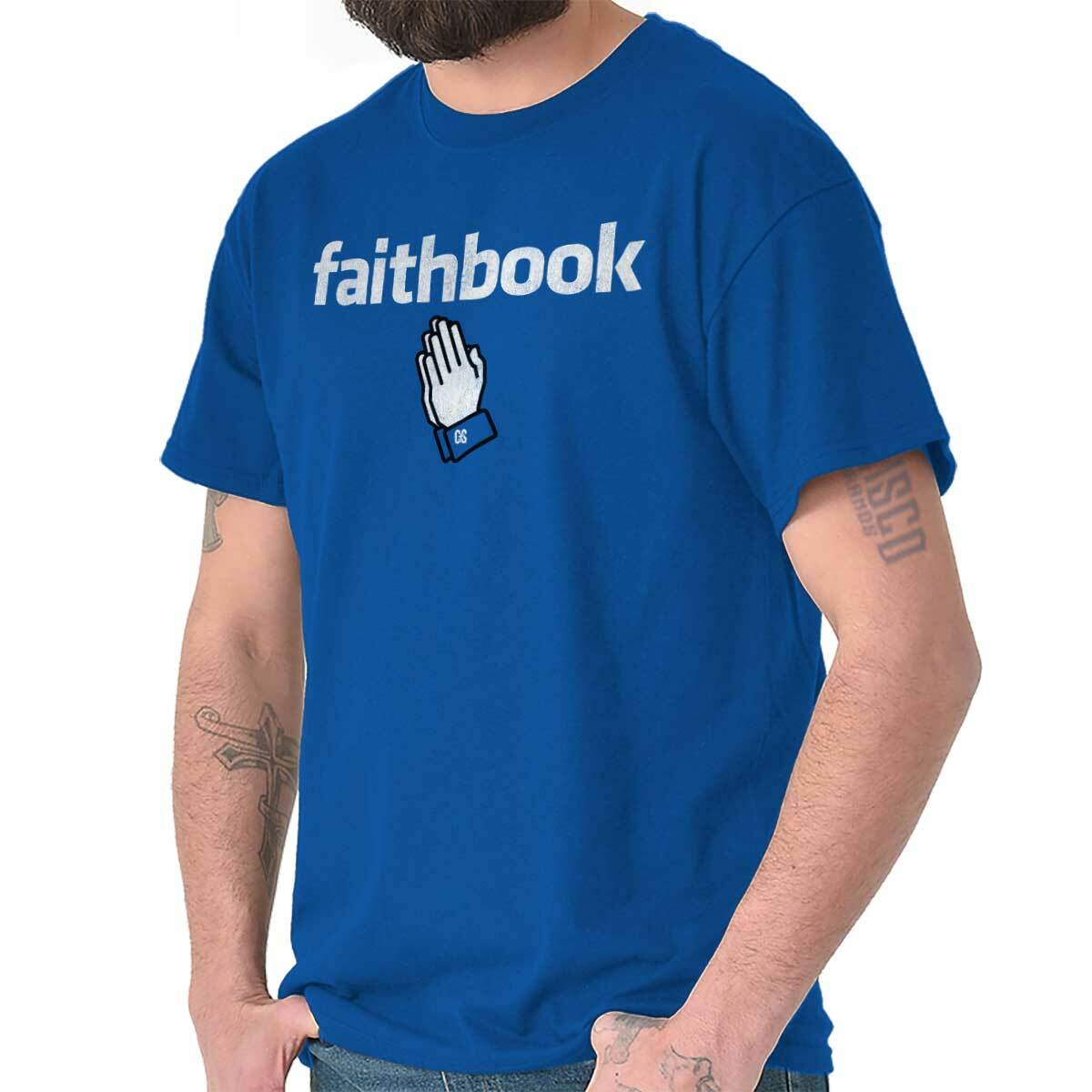 Faithbook Funny Internet Christian Religious Adult Short Sleeve Crewneck Tee gallery