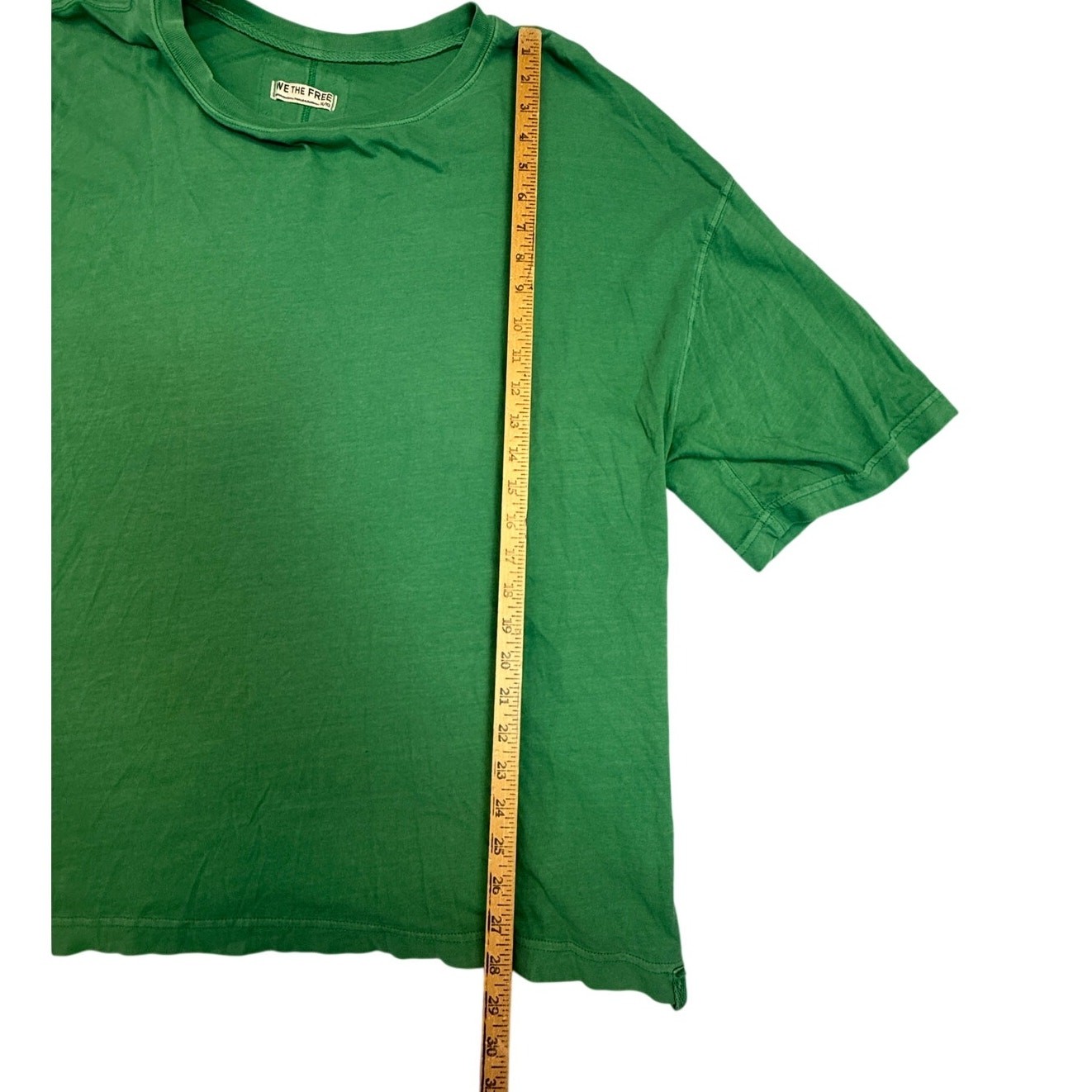 We The Free Free People Quilted Top Mens XL Green Oversized Crewneck Pullover gallery