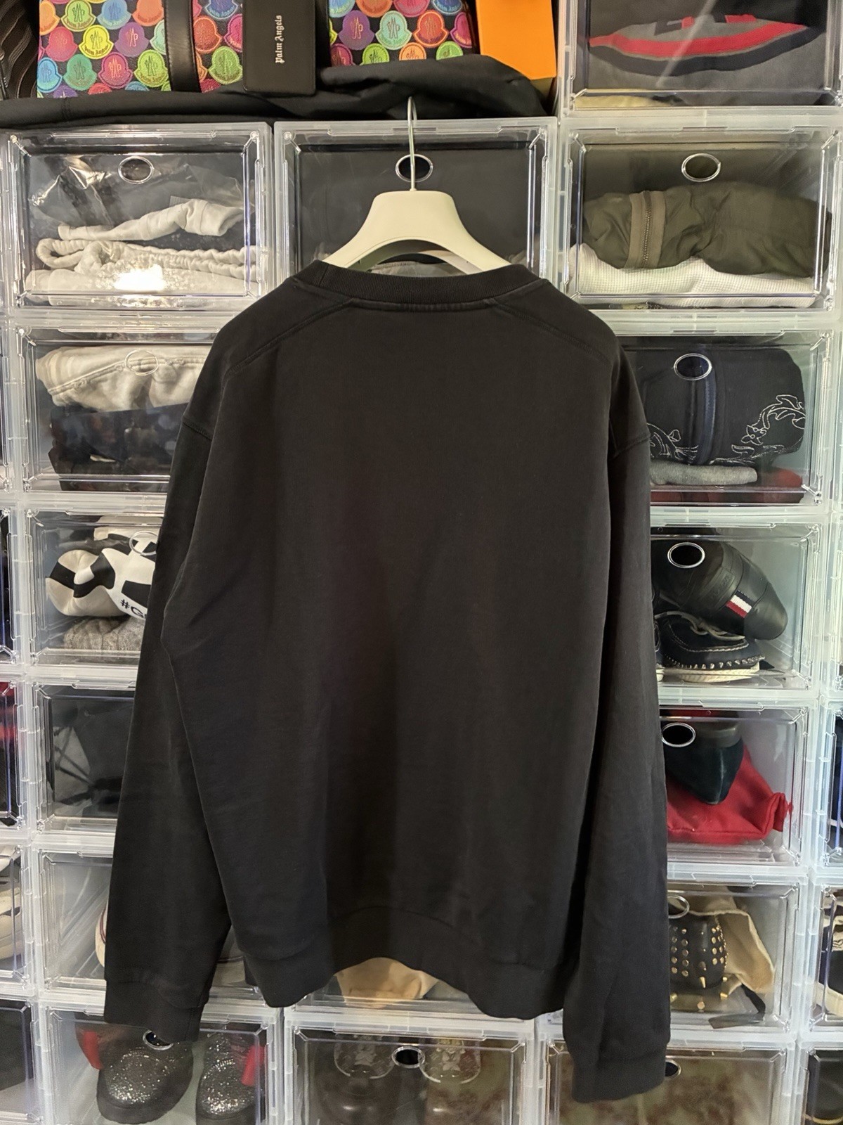Moncler Black Crew Neck Sweatshirt Embroidered Moncler Text - Large - $985 gallery