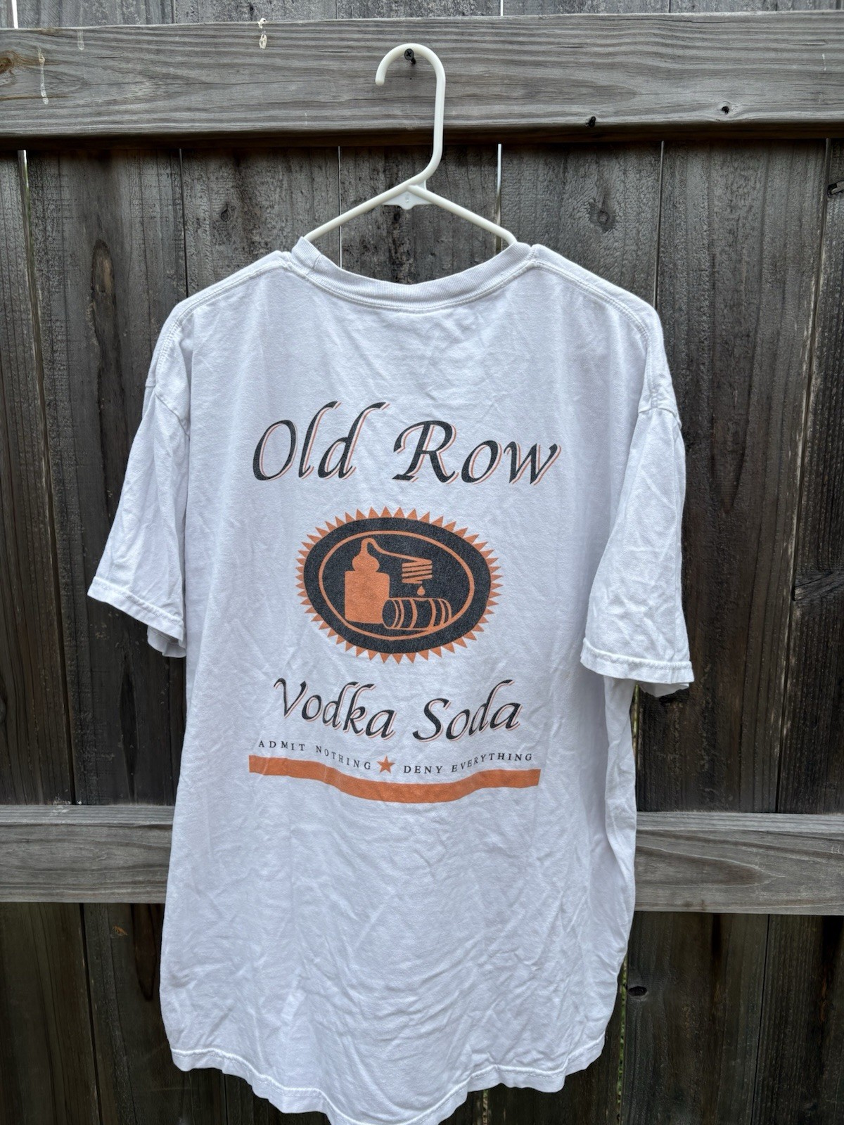 Comfort Colors Men's XL White Graphic Print Pocket Tee Old Row “Vodka Soda” gallery