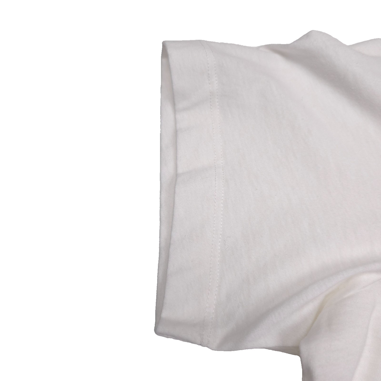 $500 Moncler Natural White Cotton & Cashmere Logo Tee Mens Size Large gallery