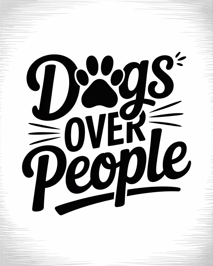 Dogs Over People T-Shirt Funny Dog Lover Tee Pet Owner Gift Cotton Unisex Shirt gallery