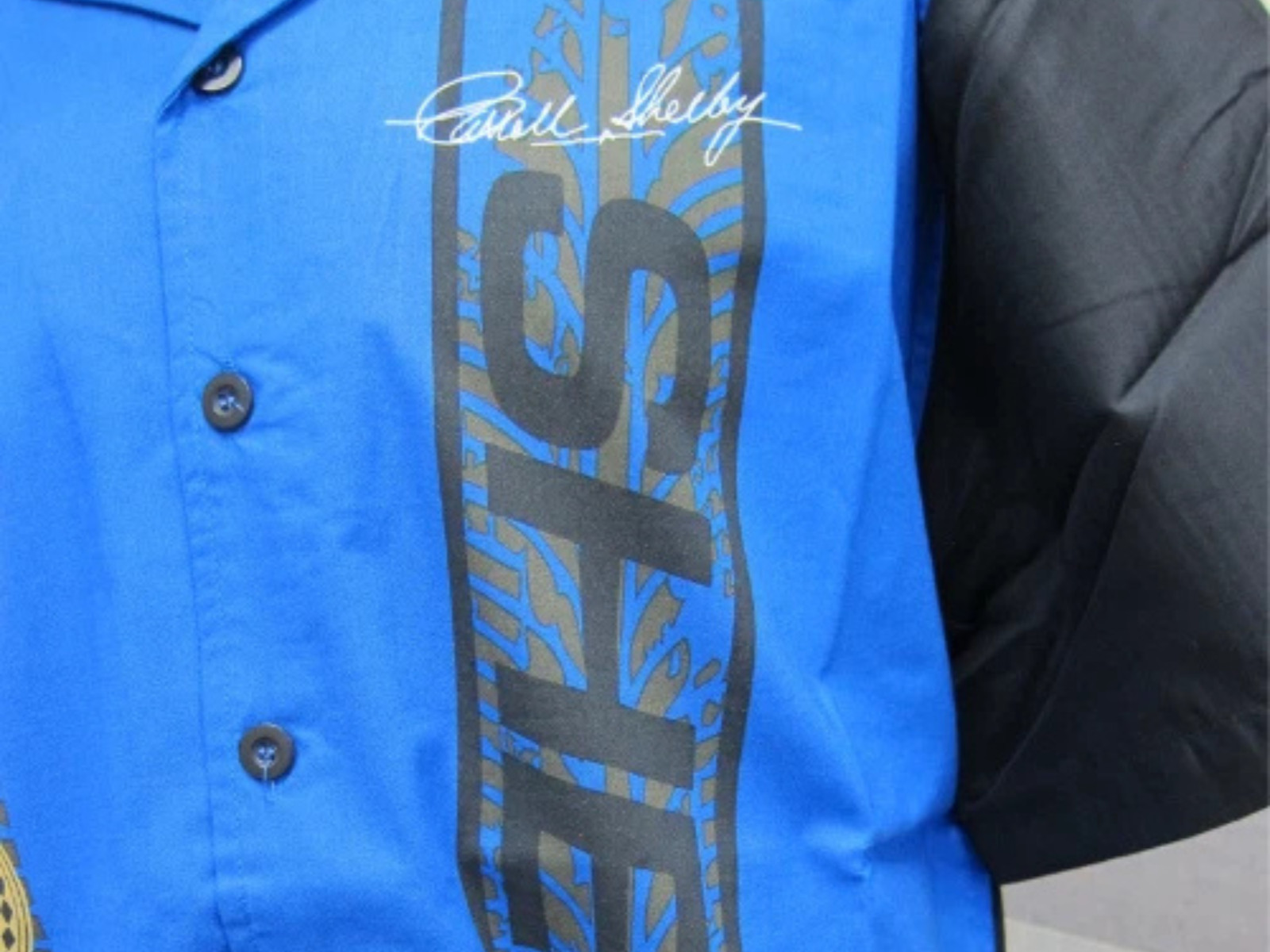 Carroll Shelby Cobra Logo Blue Club Racing Button Down Shirt Official Licensed gallery