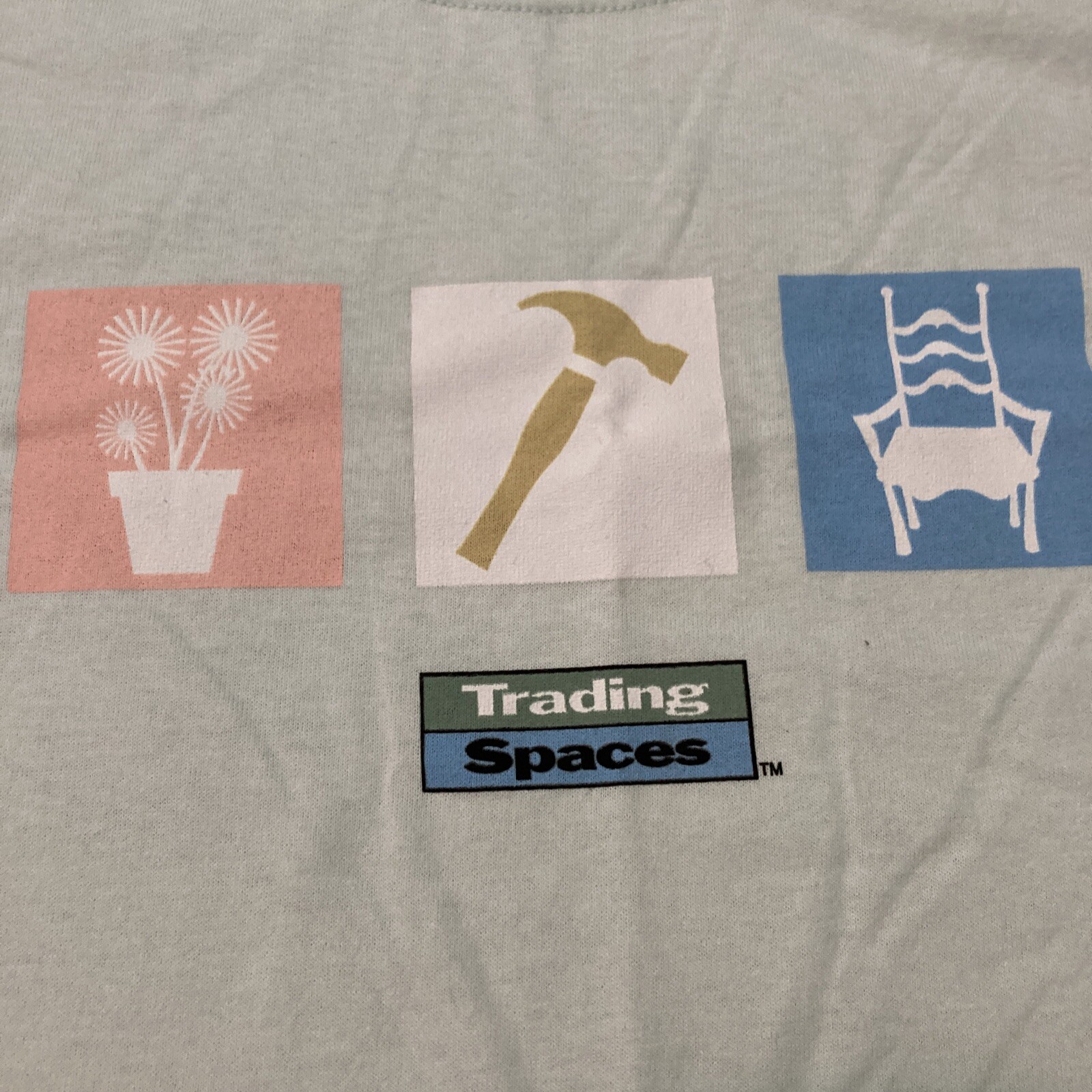 TLC Trading Spaces T Shirt Mens 2XL TV Show Promo White Short Sleeve VTG Y2K NWT gallery