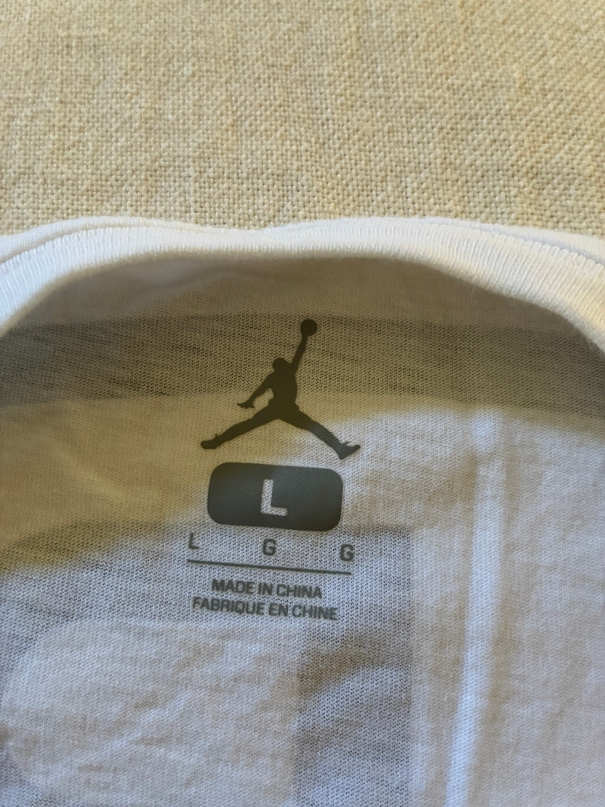 Nike Air Jordan Paris Saint-Germain Men’s PSG White Graphic T-Shirt, Size - L gallery