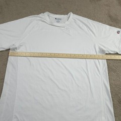 Champion Authentic Athletic Wear Men Crew Neck Short Sleeves T-Shirt XL White