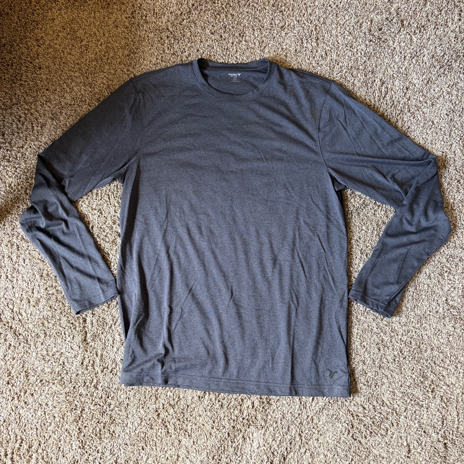 3-Pack Old Navy Men’s Active Core Crew Neck Long Sleeve T-Shirt Large Tall Gray gallery
