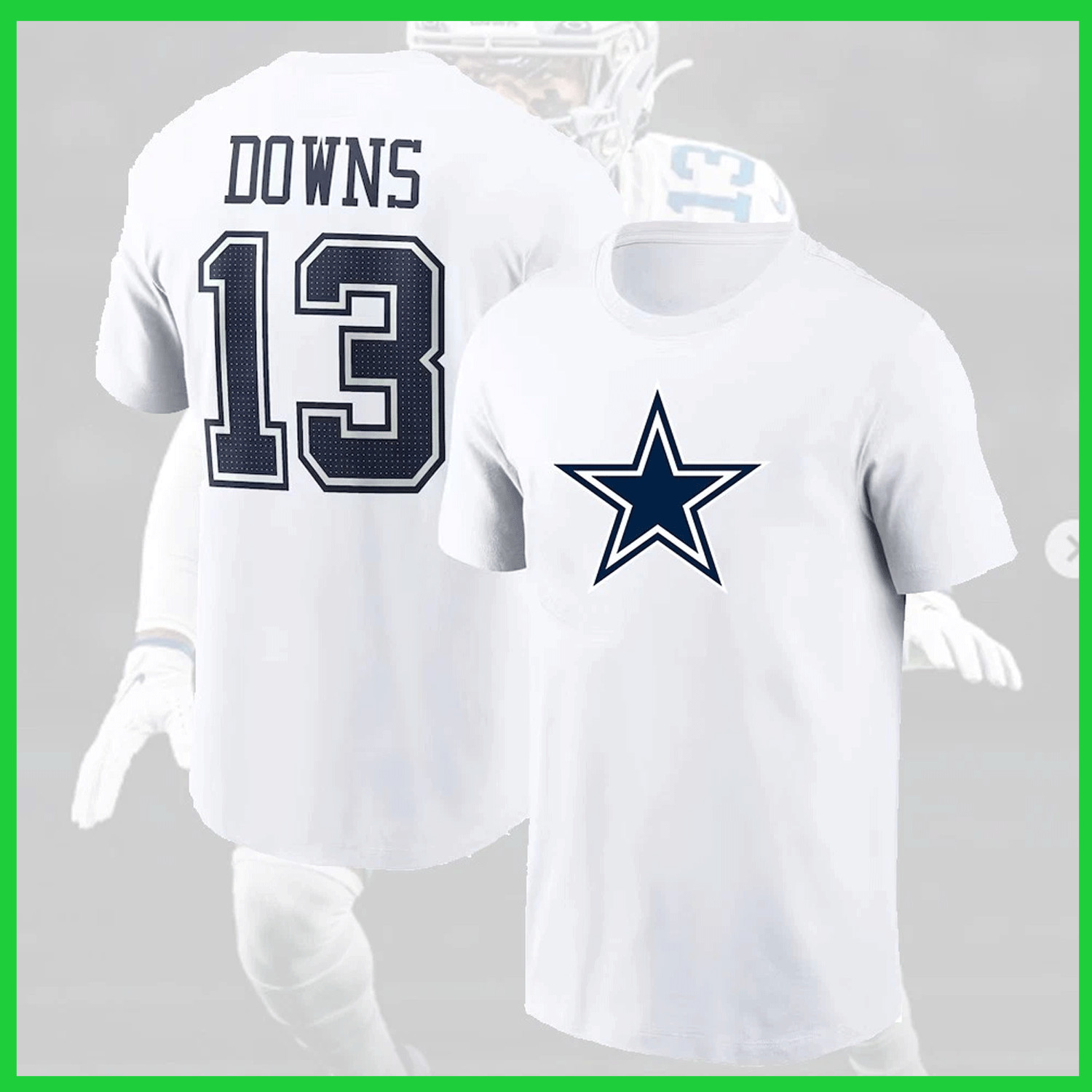 HOT - Caleb #13 Downs Dall@s Cowb0ys 2026 Player Name & Number Logo S-3XL gallery
