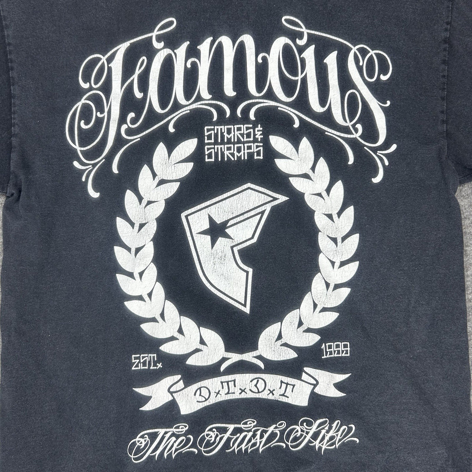 Vintage Famous Stars And Straps T Shirt Mens M Faded Black Travis Barker Y2K gallery