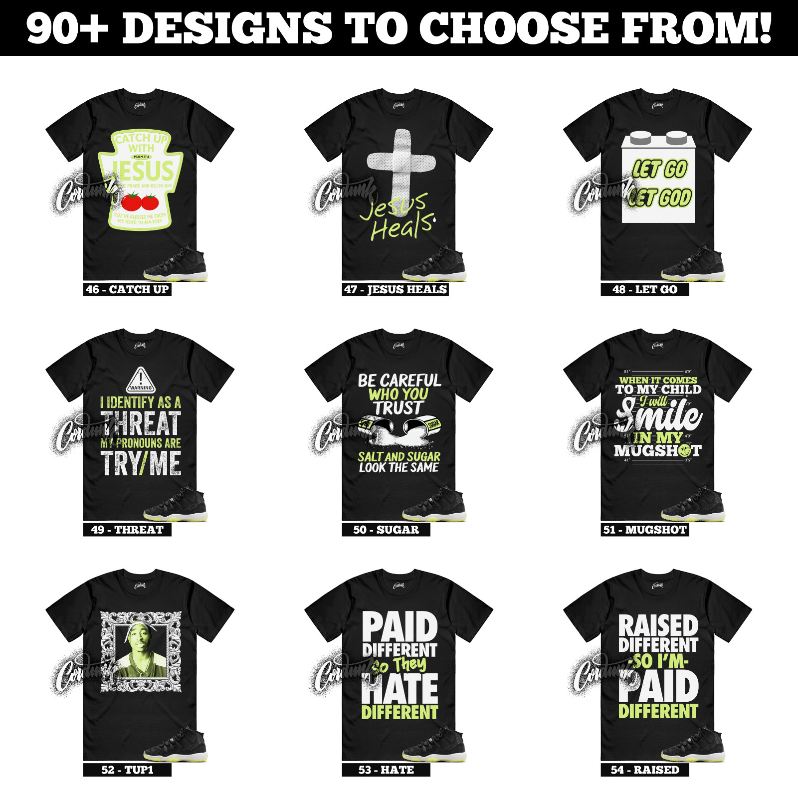 11 Inner Beast GS Barely Volt Dark Raisin White Black Luminous Green 5 T Shirt gallery