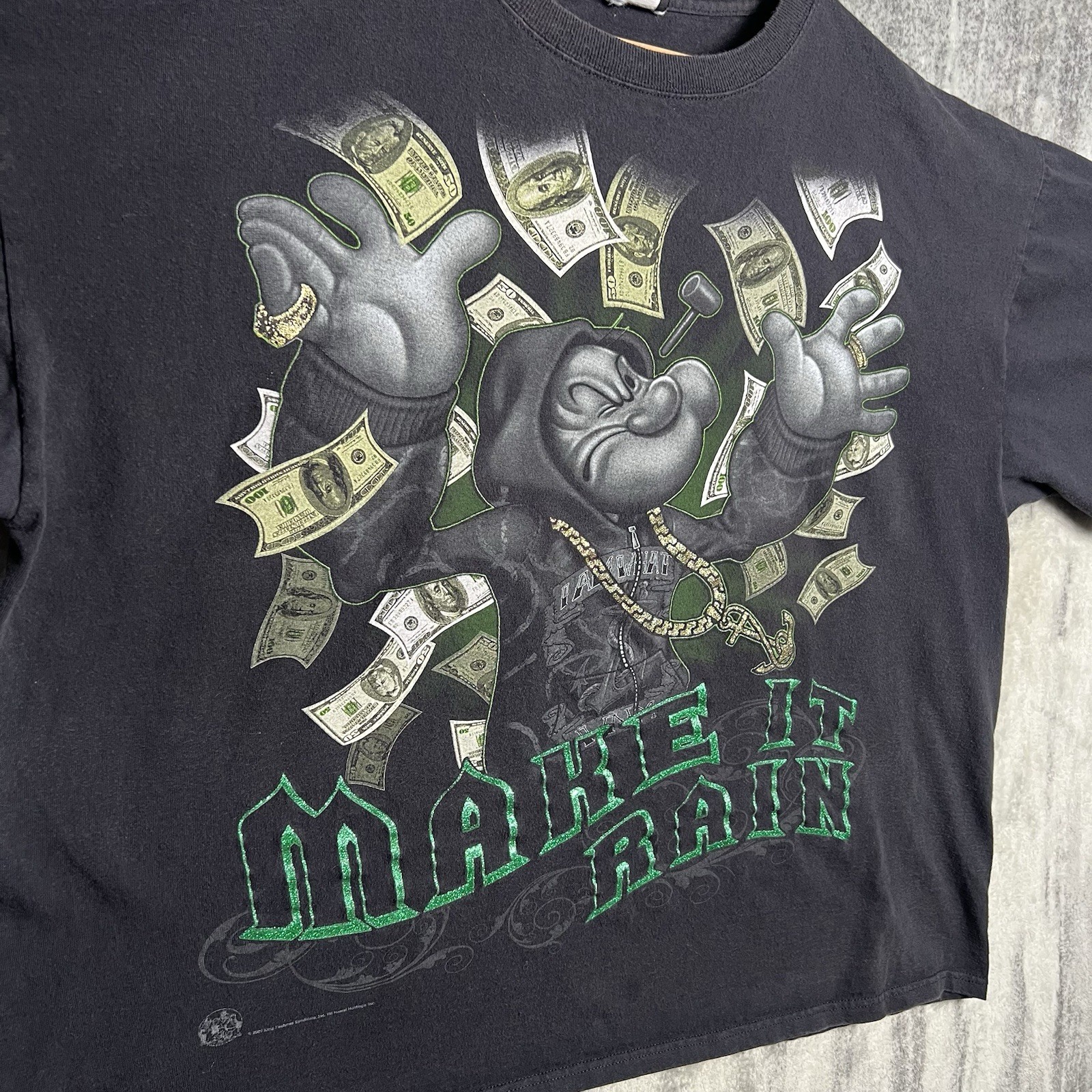 Vintage Y2K Popeye The Sailor T Shirt Men’s XL Gangster Gambling Hip Hop Graphic gallery