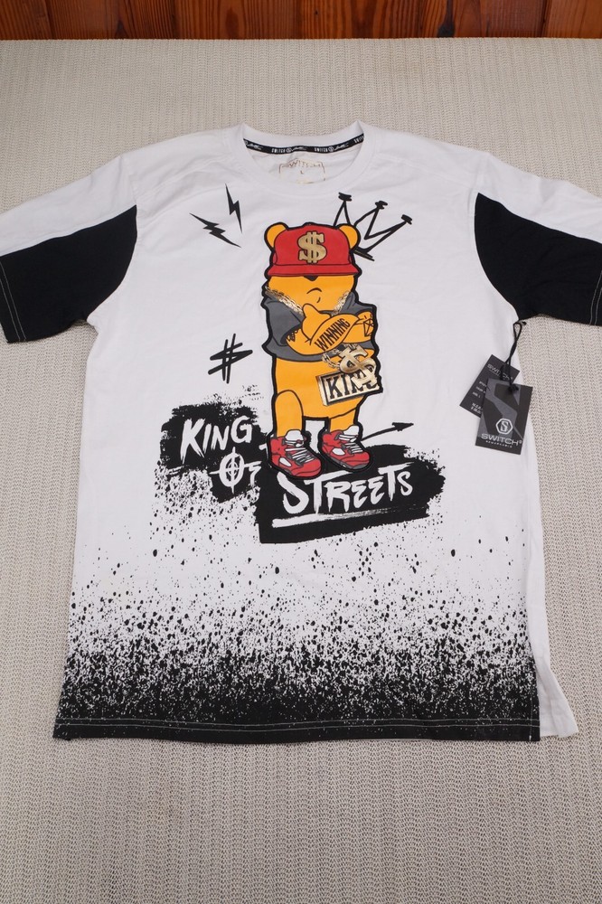 Switch Remarkable Shirt Mens Large White Cash Money Bear Hip Hop Streetwear