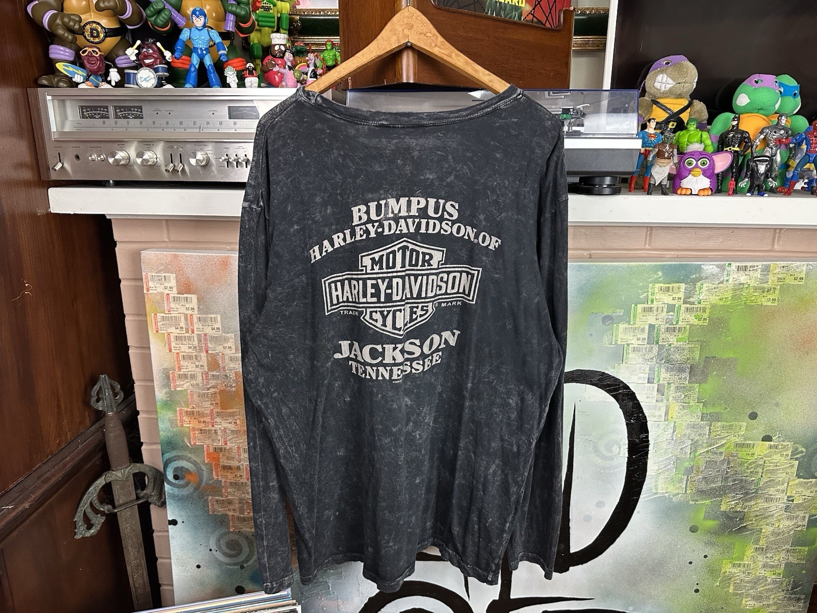 Vintage 2000s 2009 Harley Davidson Jackson Tennessee Long Sleeve Skulls Shirt gallery