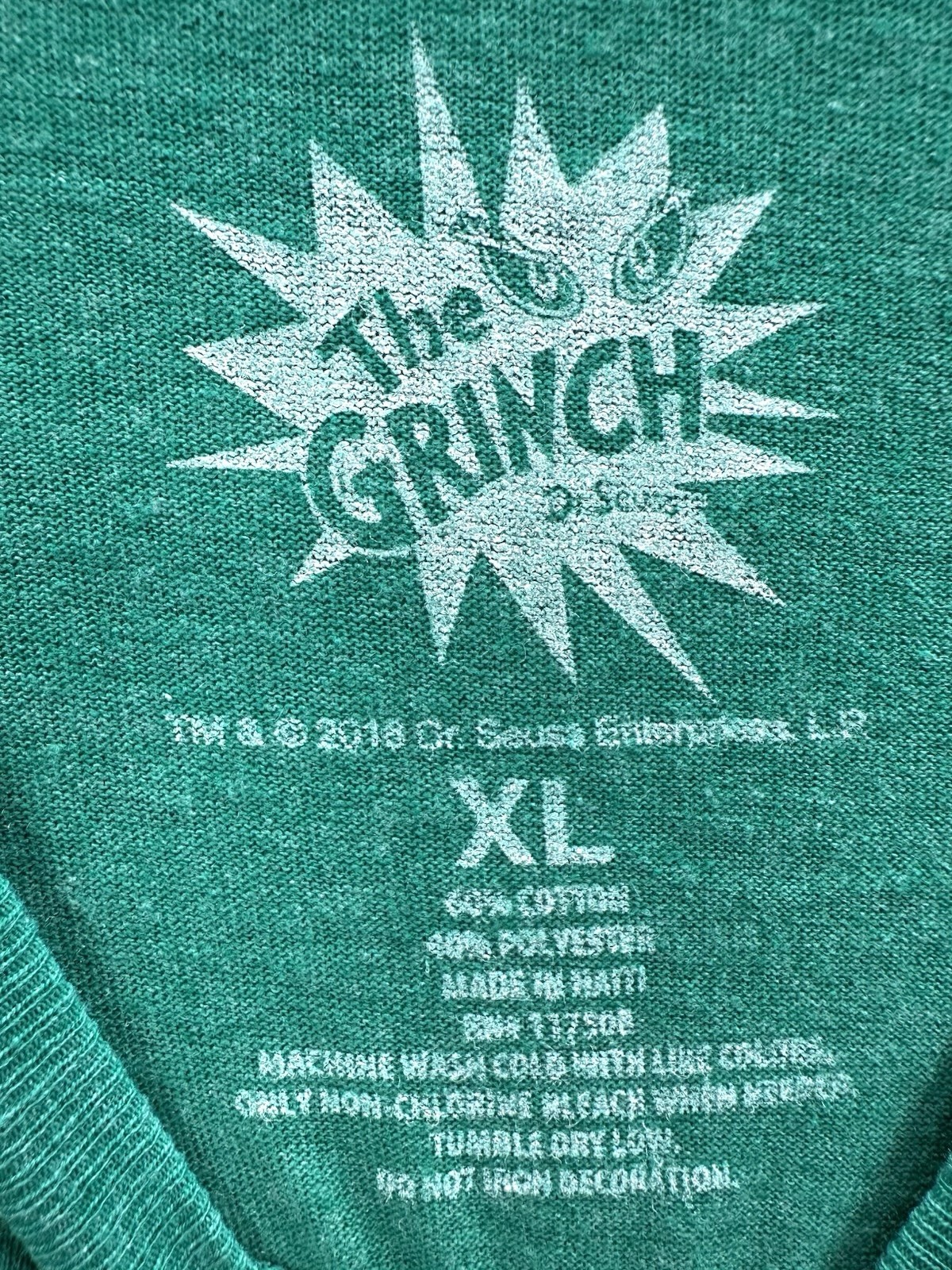 Dr Seuss T-Shirt Men XL Green Grinch Stole Christmas Mugshot Graphic Holiday Tee gallery