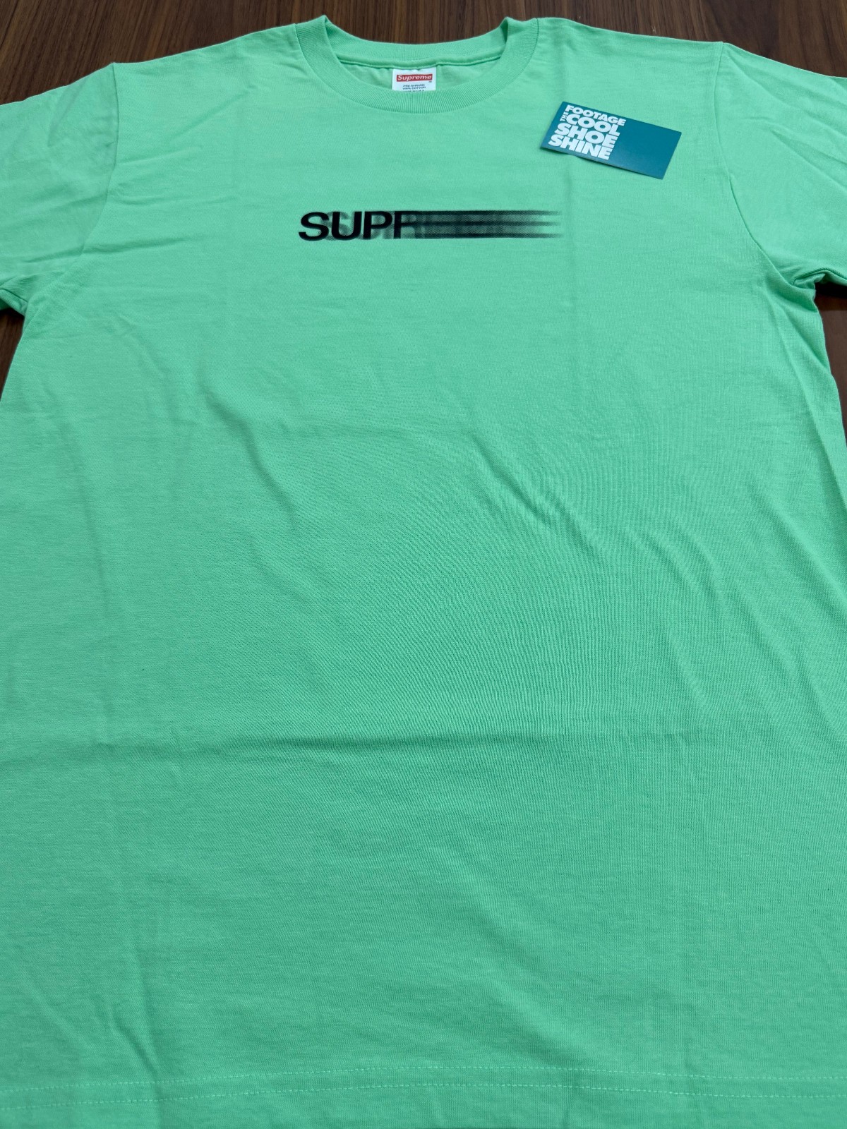 2016 SS16 SUPREME MOTION LOGO BOX LOGO TEE SHIRT ACID GREEN BLACK VANS ERA M gallery