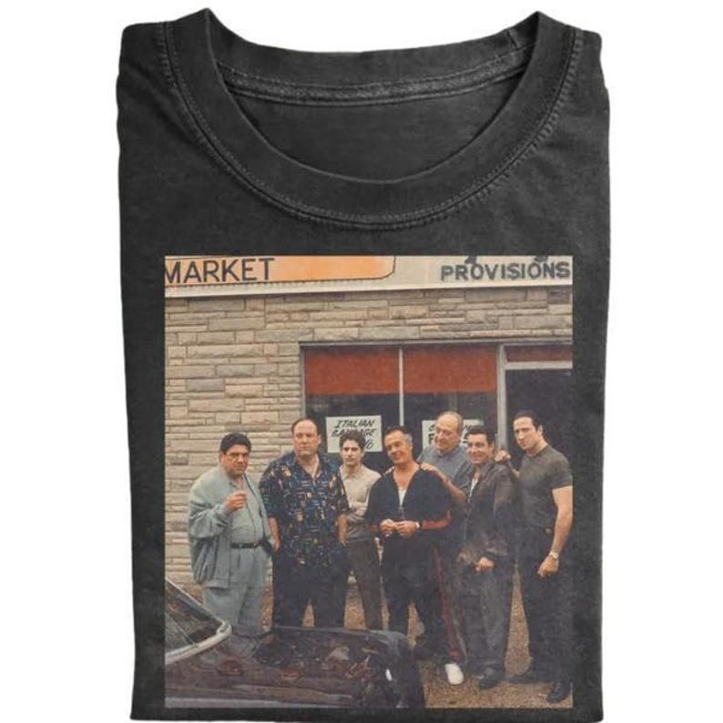 Vintage Sopranos Crew T-Shirt, Mafia Graphic Tee, Retro TV Show