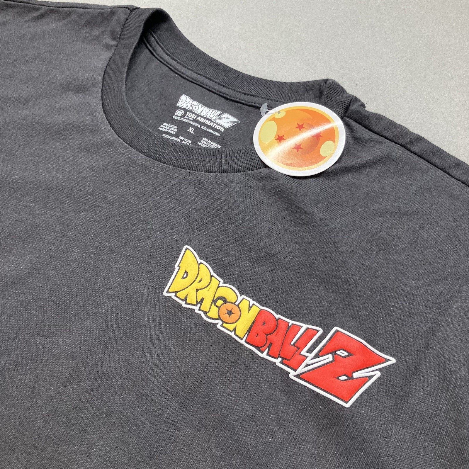 Dragon Ball Z Crew Neck Double Sided Graphic Print T-Shirt Black Men's Size XL gallery