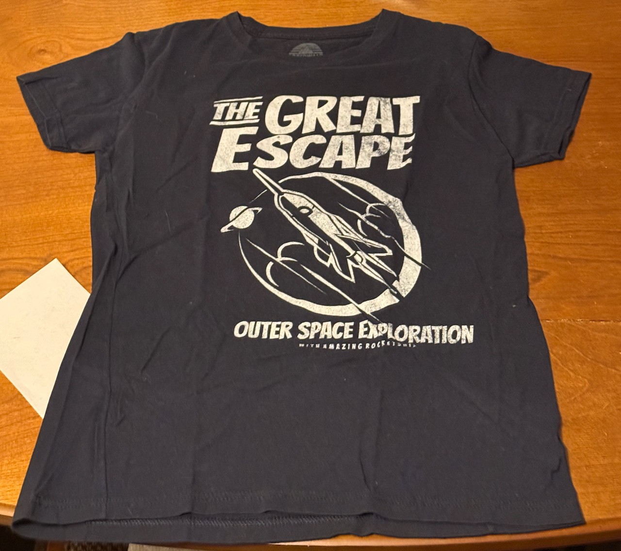 Boredwalk T-Shirt Great Escape Space Exploration Retro Womens XL black spaceship