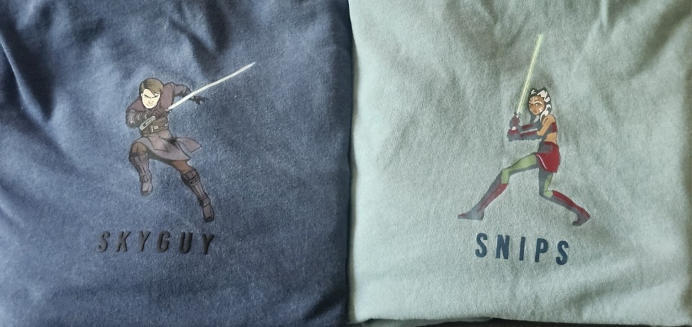 Our Universe Star Wars Clone Wars T-Shirt Lot 2XL Anakin Skyguy Ahsoka Snips Set