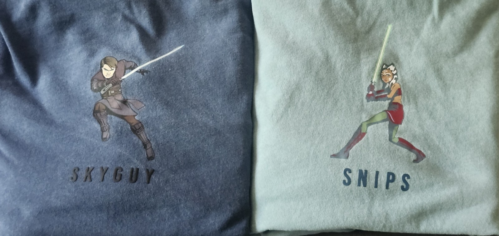 Our Universe Star Wars Clone Wars T-Shirt Lot 2XL Anakin Skyguy Ahsoka Snips Set