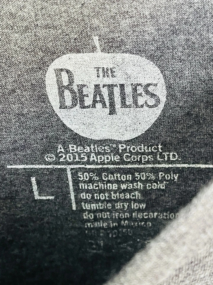 Beatles Vintage T Shirt sz Large gray 2015 short sleeve tee 50% cotton/50% poly gallery