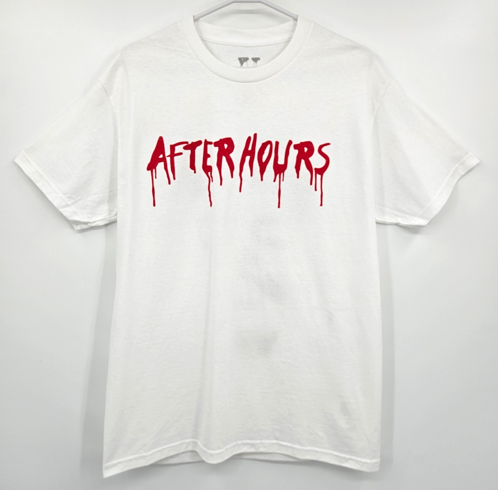 Official The Weeknd x Vlone After Hours Blood Drip T-Shirt White Tee Men's Large gallery