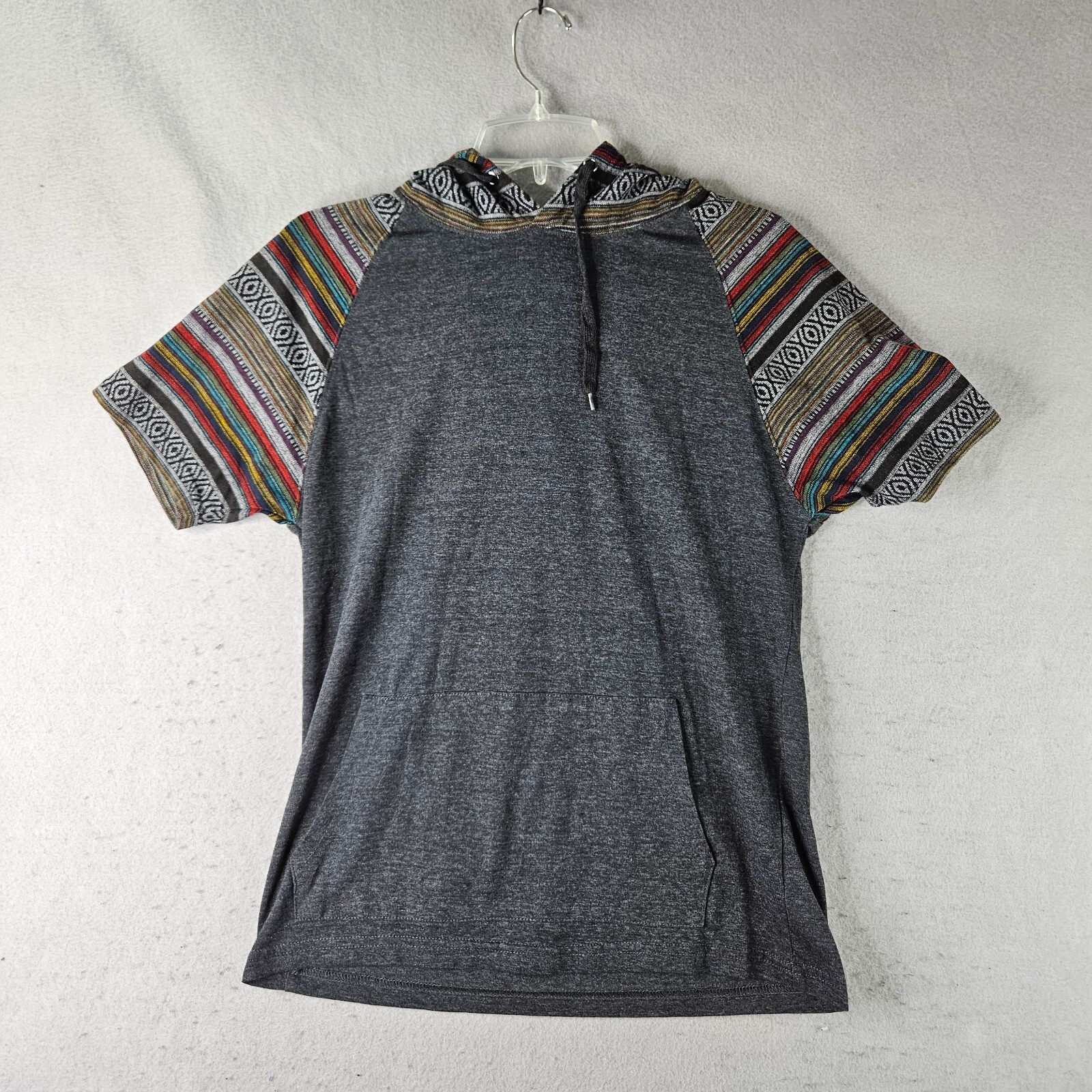 Beautiful Giant Hoodie Mens Small Gray Pullover Aztec Print Soft Lightweight gallery