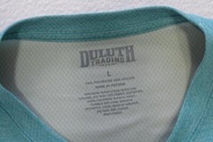 Duluth Trading Co. Wicking Polyester Nylon Shirt Baselayer Blue Mens Large