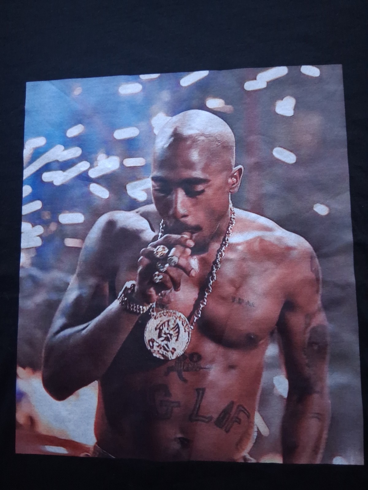 Vintage Y2K Tupac Shakur 3XL Pro Athletic Heavy Cotton T-Shirt, 2Pac Video Shoot gallery