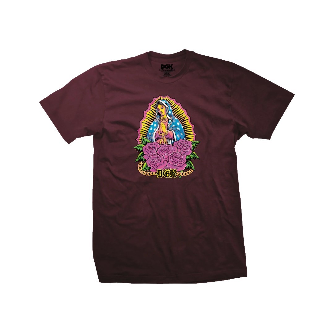 DGK Dirty Ghetto Kids "Day-Glo" Short Sleeve Tee (Burgundy) T-Shirt gallery