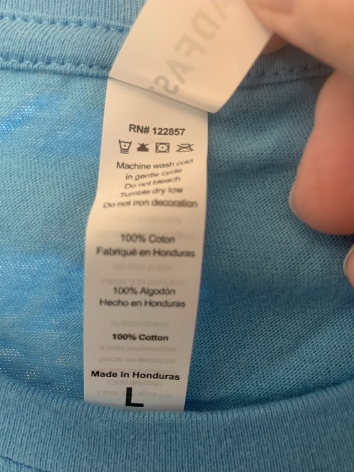 Mens Epic Threadfast Light Blue Large Crew Neck Short Sleeve Cotton T-shirt - L gallery