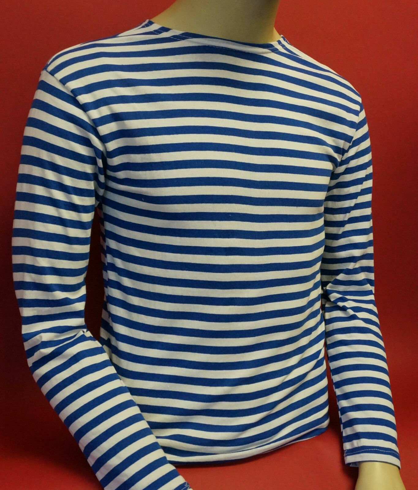 Soviet Russian Airborne TELNYASHKA Light Blue Striped SHIRT Hi Quality Cotton