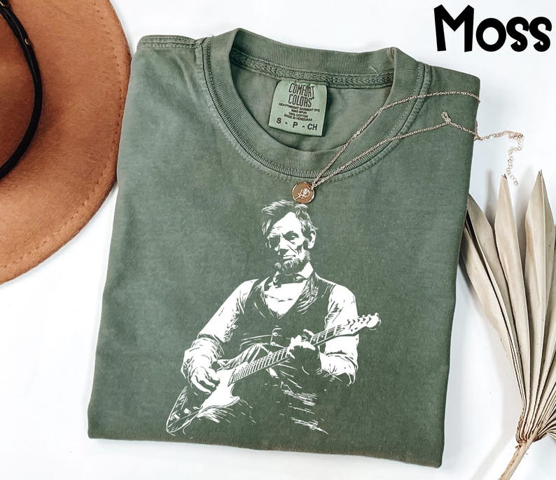Comfort Colors Abraham Lincoln Guitar Shirt, Funny President T-Shirt gallery