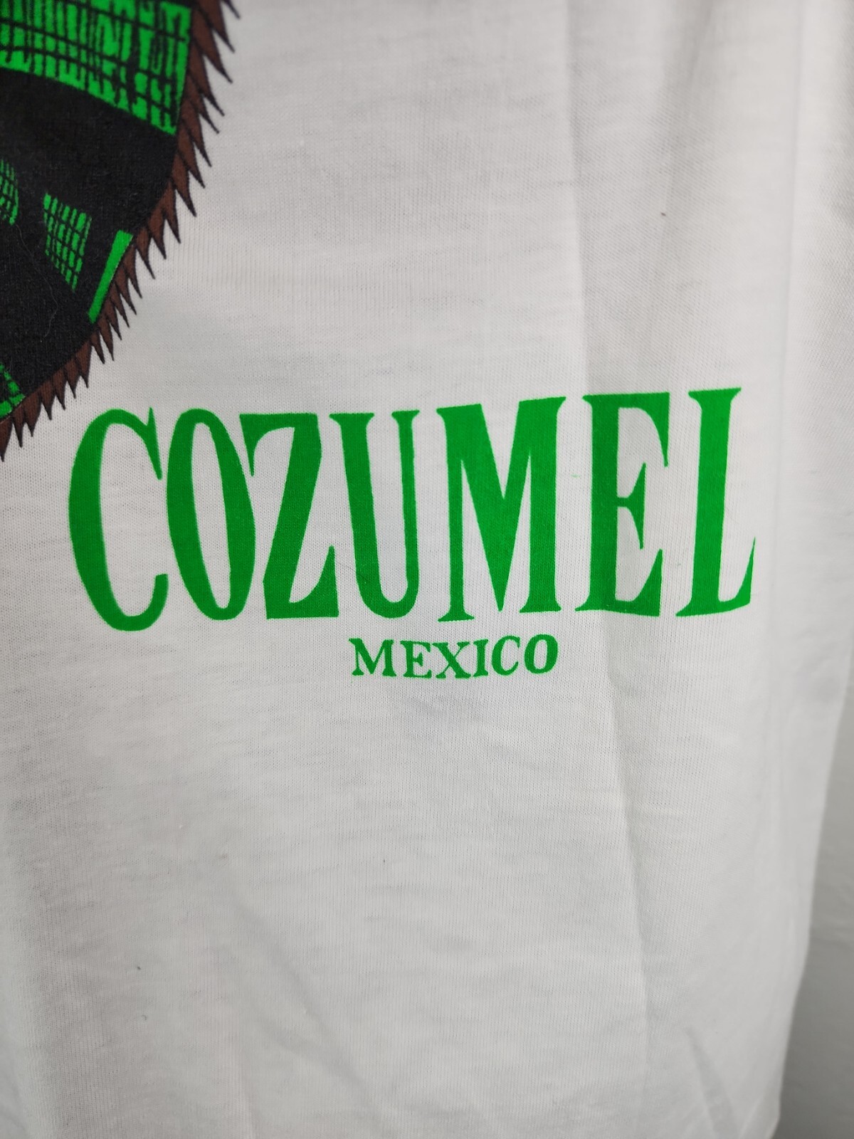 Cozumel Mexico T-Shirt Mens Large Iguana DUAL SIDED Puff Print gallery
