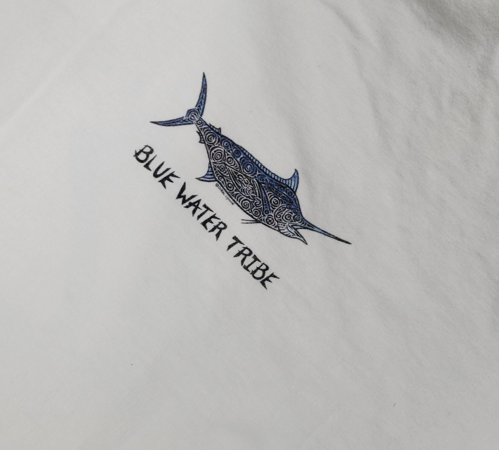 Y2K T-Shirt 2XL XXL Blue Water Tribe Fisherman Outdoor Mahi Bass Pro Shop gallery
