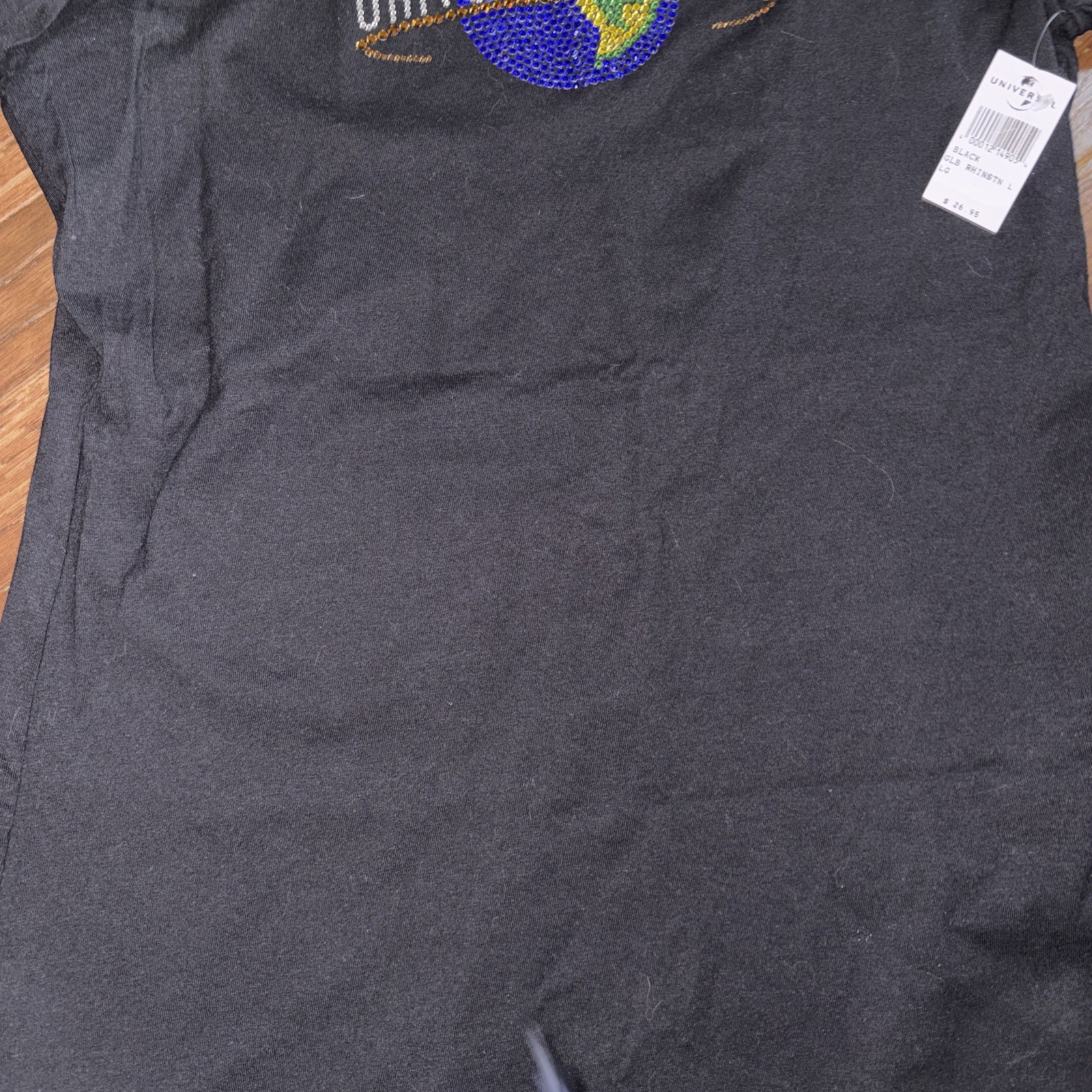 Universal Studios Sequins Earth T-Shirt Size L NWT Rare Find!! gallery