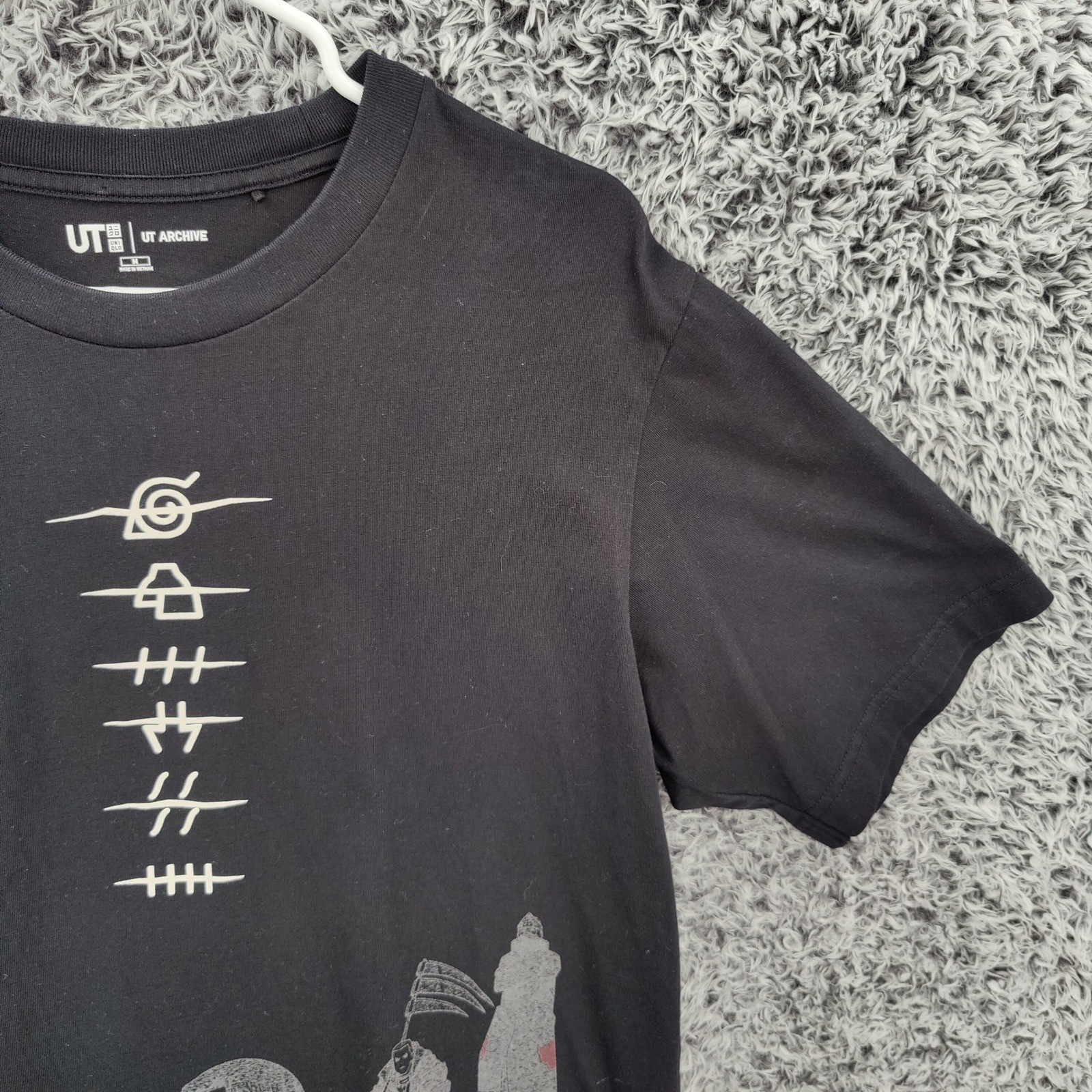 Uniqlo Mens Akatsuki Naruto Anime Streetwear Shippuden Graphic Tee M Black UT gallery