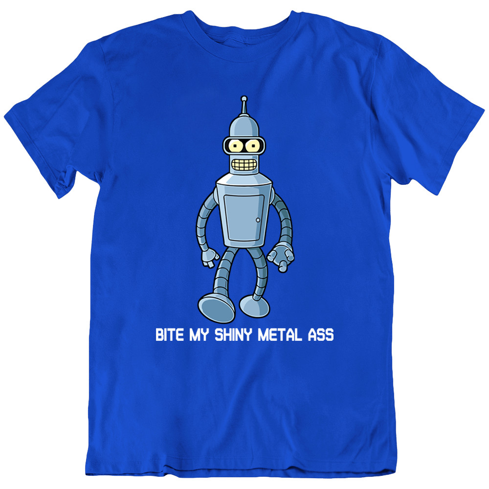 Bite My Shiny Metal Bender Futurama Cartoon TV Show T Shirt Tee Gift New gallery