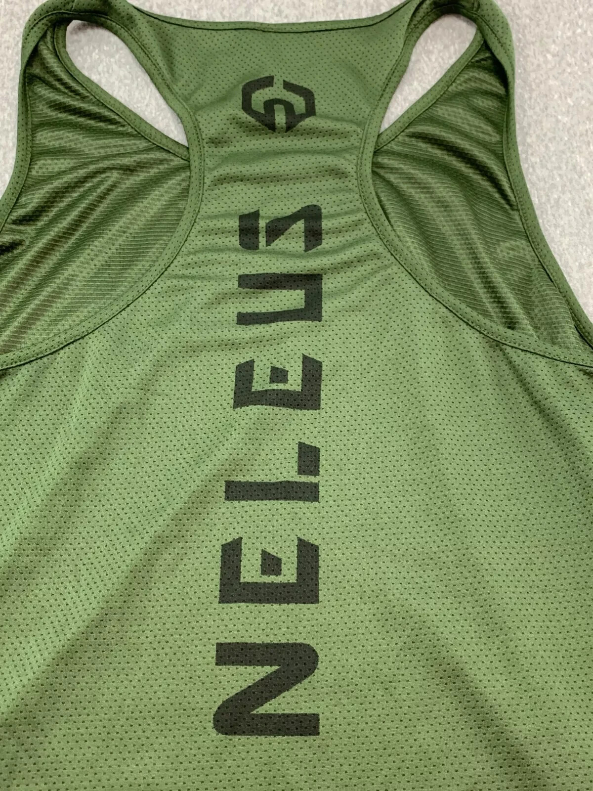 NELEUS 'Dry Fit Logo Muscle' Mesh Tank Top Mens S Gym Workout Exercise Olive NEW gallery
