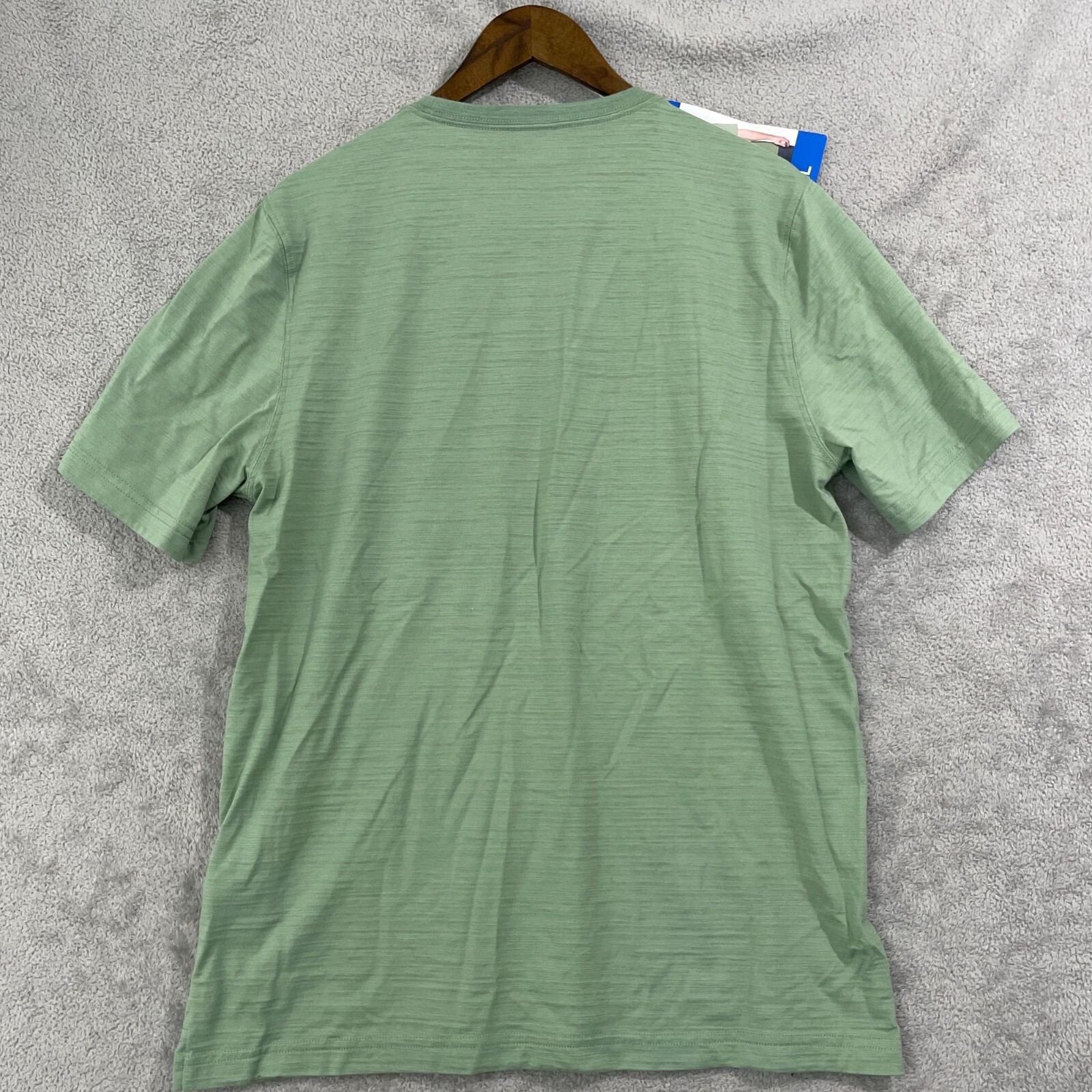 NEW Kirkland Signature Mens L Pima Cotton Slub Tee Green gallery