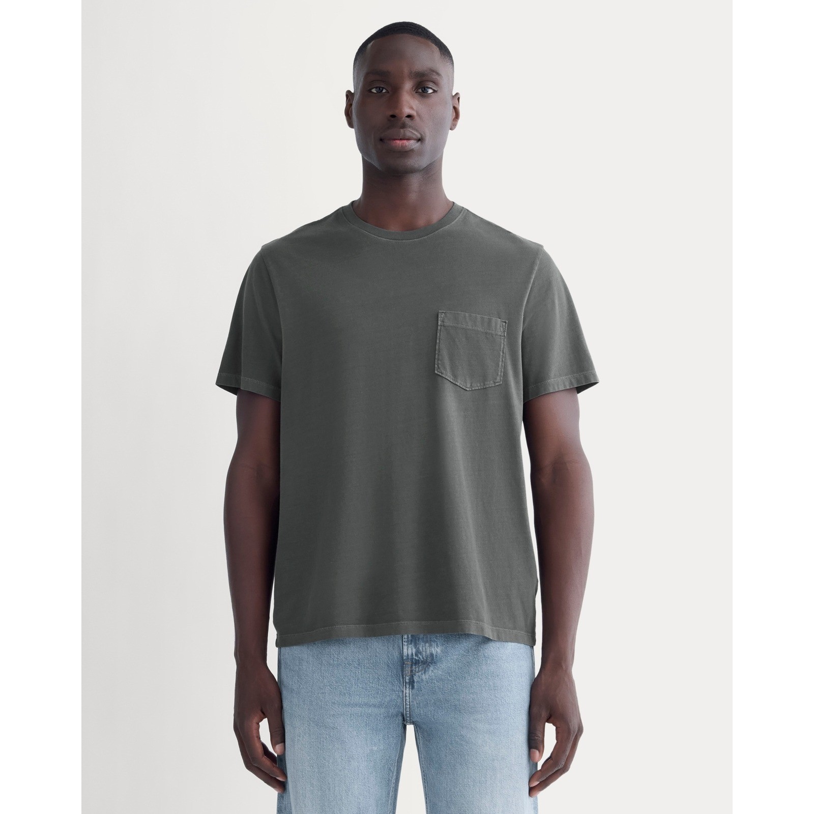 Everlane Pocket T-Shirt Casual 100% Cotton Everyday Slate Gray Mens Small Comfy