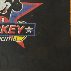 Vintage DISNEY Mickey Mouse Authentic Star T Shirt 90s Black OSFA Faded USA