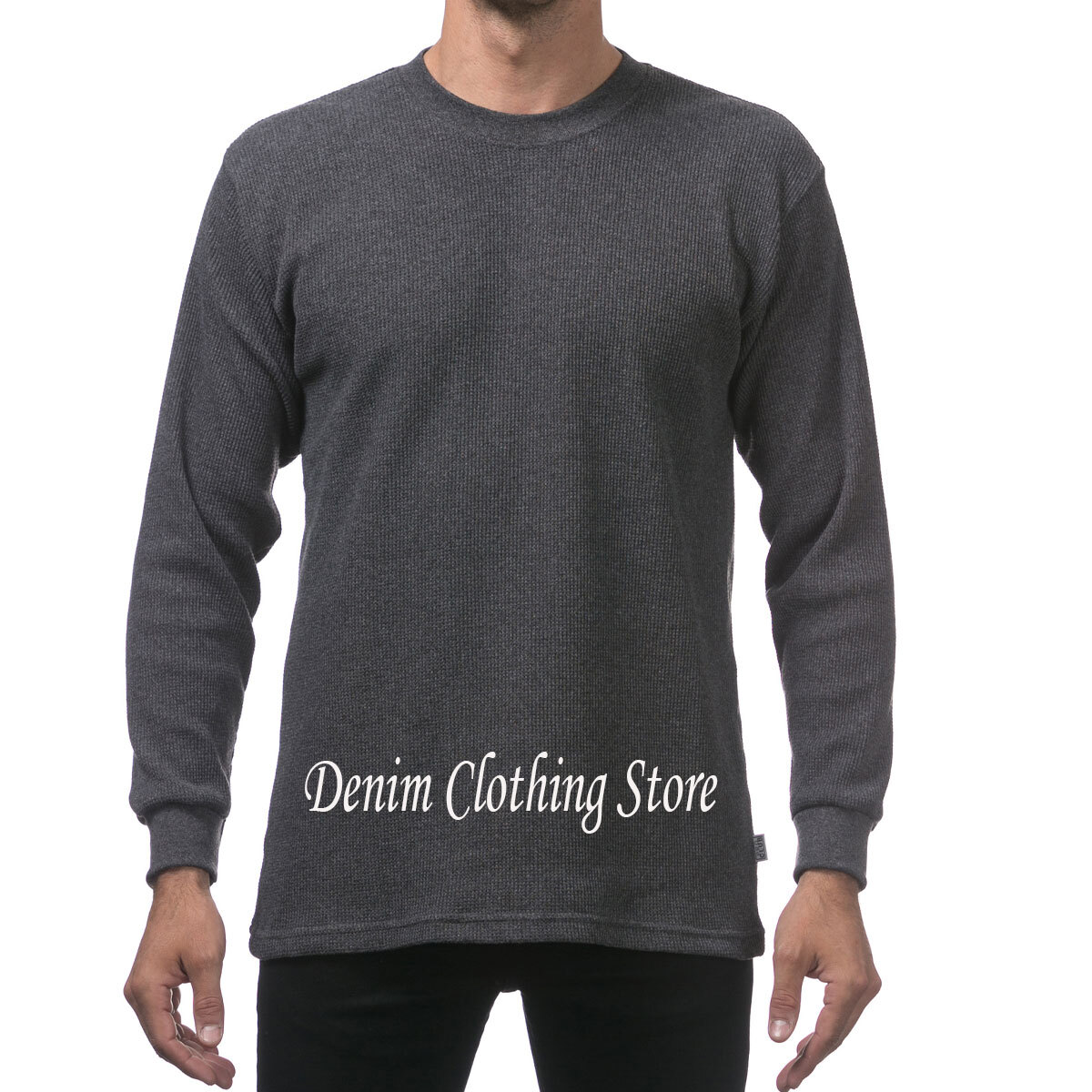 New PROCLUB Men's Heavyweight THERMAL Top Long Sleeve Shirts Waffle Solid S-5XL gallery
