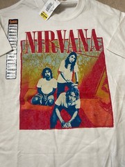 NWT- NIRVANA 90’s Grunge Rock Band Picture Kurt, Dave, Krist White Tee