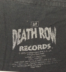 Death Row Records Electric Chair Red Logo Black T-Shirt Mens M Medium 2PAC Snoop