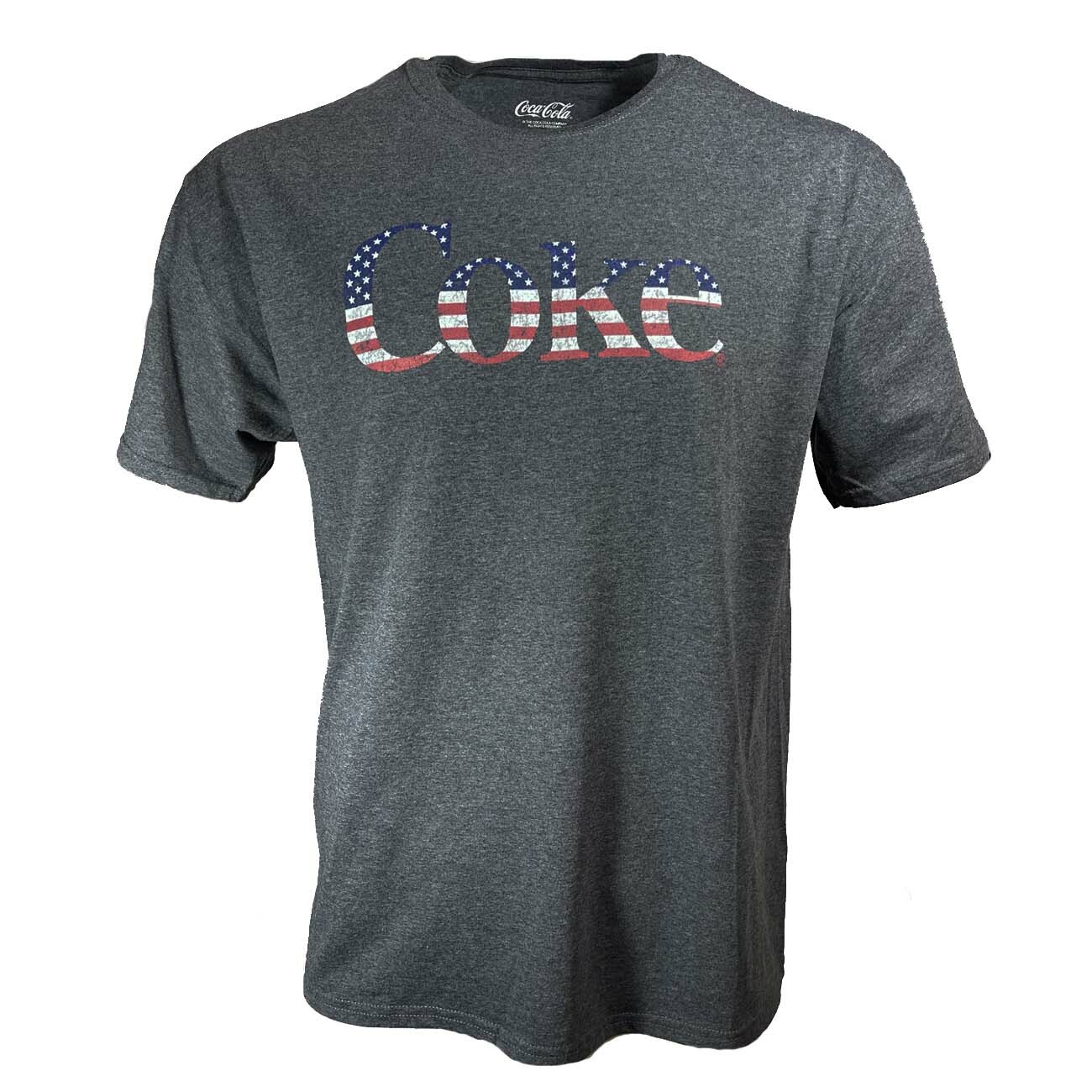 Unisex T-shirt -Coca Cola -USA flag -by Classic Retro Design heather Gray gallery