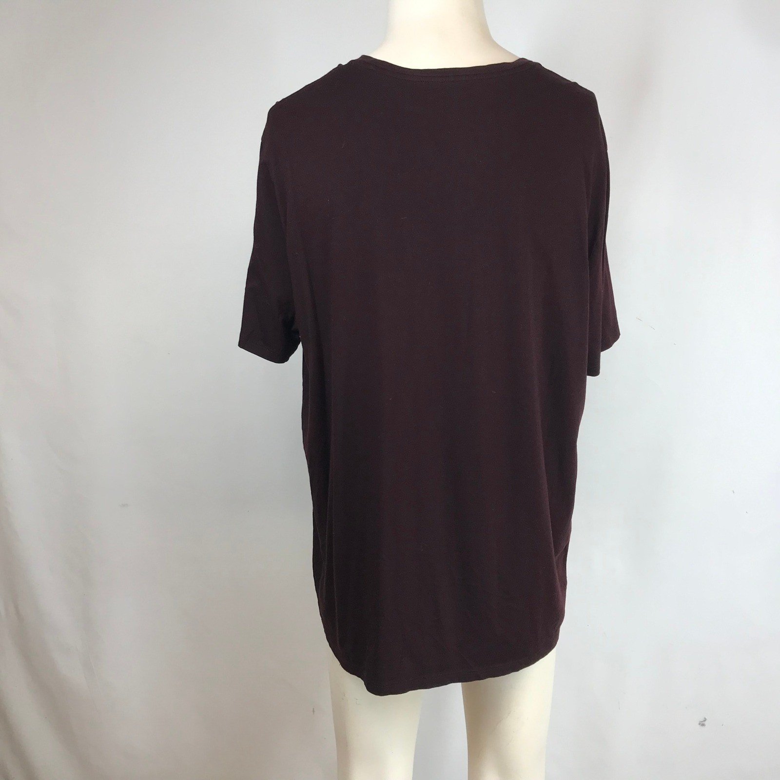 Vince Mens Pima Cotton Crew Neck T-Shirt Burgundy XL Short Sleeve Tee gallery