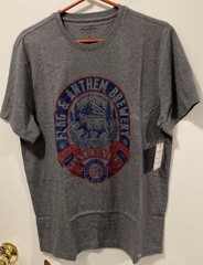 Flag & Anthem Men’s Short Sleeve Crew Neck Gray Graphic T-Shirt Medium NWT