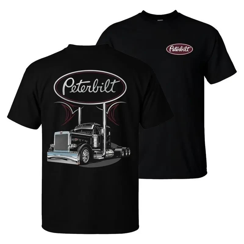 Peterbilt Truck Graphic T-Shirt – Classic Semi Truck Illustration, Men’s Cotton